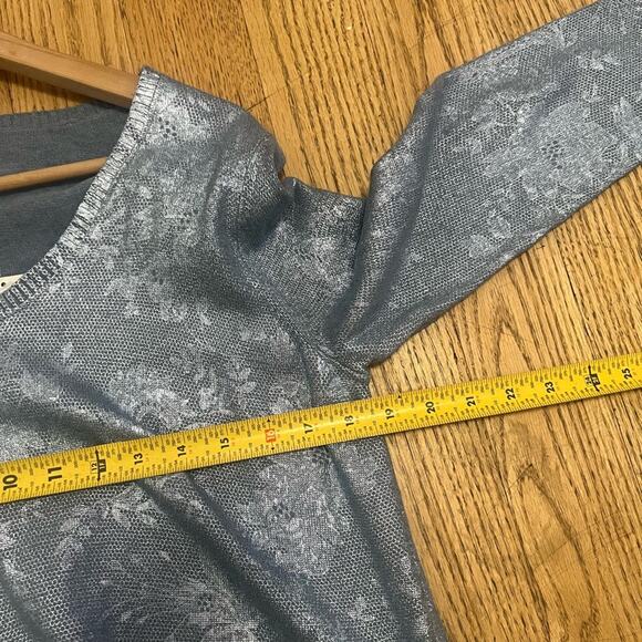 CHICO’S PRINTER‎ FOIL PIPER PULLOVER SWEATER SIZE 1 - Picture 7 of 9